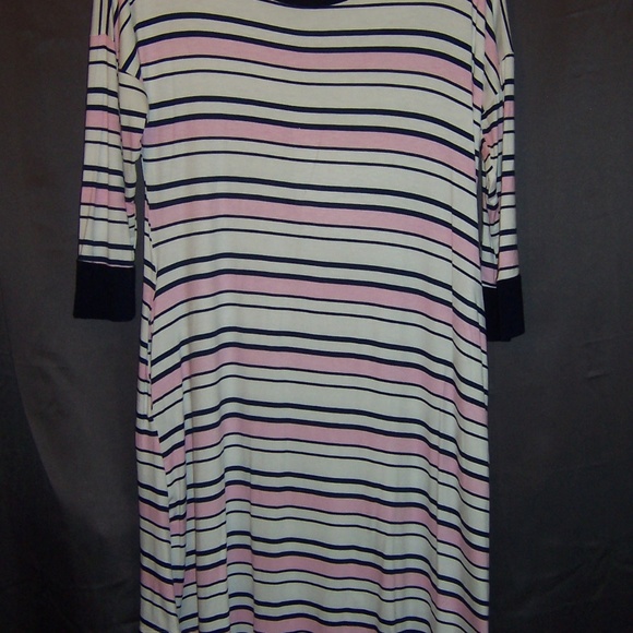Annabelle Dresses & Skirts - Annabelle NWT T Shirt Dress White w/ Pink & Blue Annabelle Dresses & Skirts - Annabelle NWT T Shirt Dress White w/ Pink & Blue